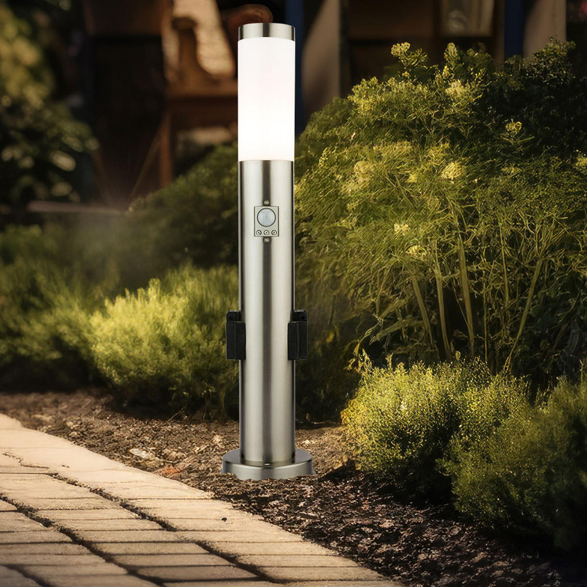 STEHLAMPE BOSTON Silber Opal - Silberfarben, Metall (7.6/7.6/60cm)