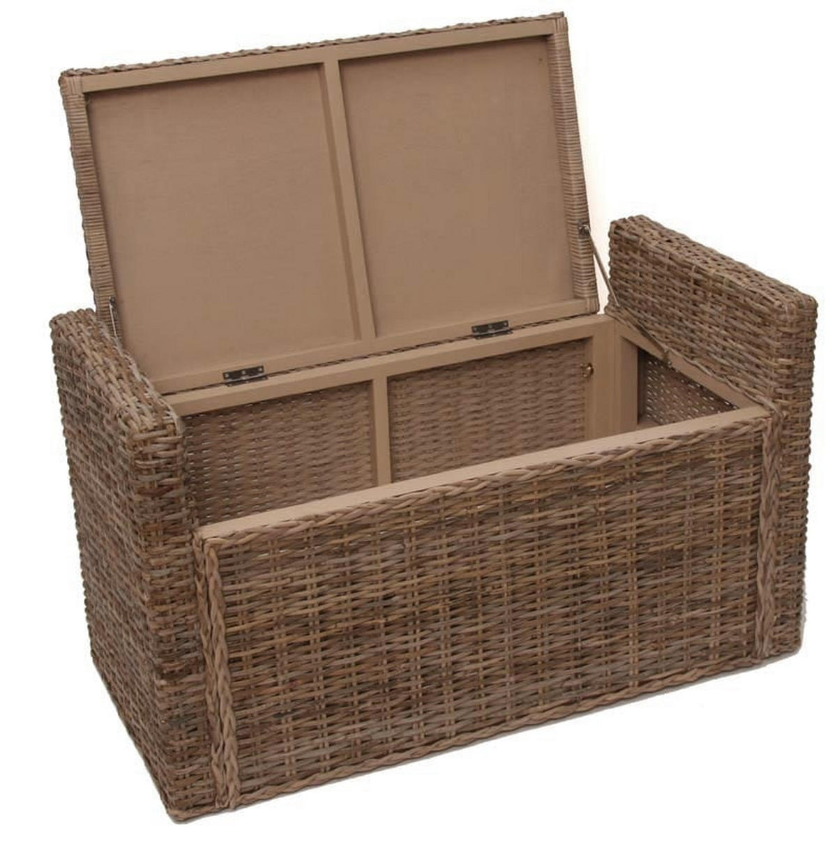 AUFBEWAHRUNGSTRUHE Grau, Braun - Braun, Holz (88/51/44cm) - MCW