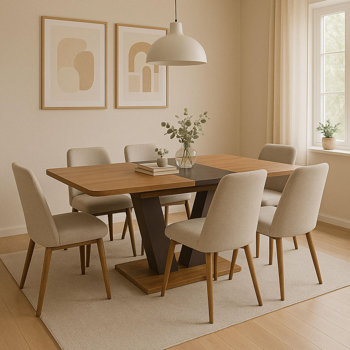 ESSTISCH Platon Wotan Eiche / braun 136-176 / 80 / 76cm - Eiche Wotan/Braun, Holz/Holzwerkstoff (80/136/76cm) - Feldmann-Wohnen