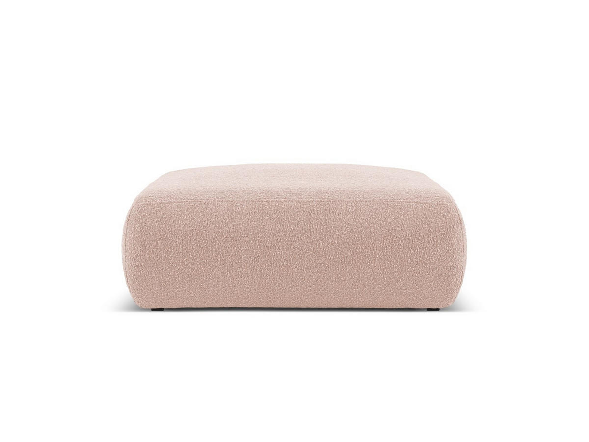 POUF Molino aus Boucle puderrosa - Pink, Textil (100/36/100cm) - Micadoni