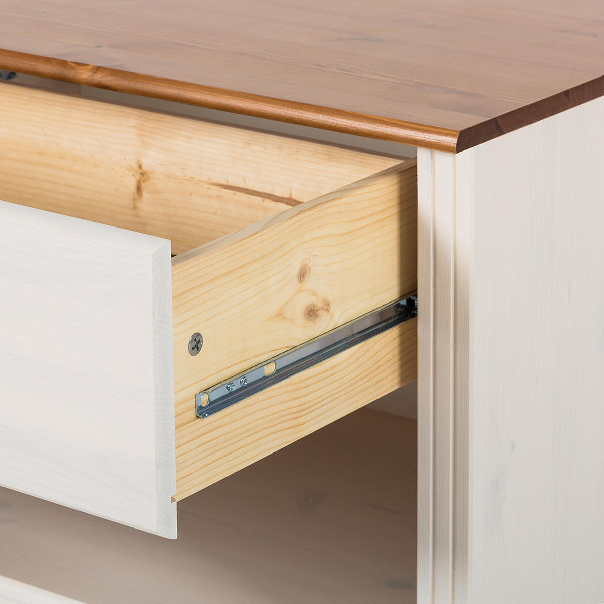 WOHWAND - Kiefer massiv, Typ A - Weiß, Holz (288/223/45cm) - home24