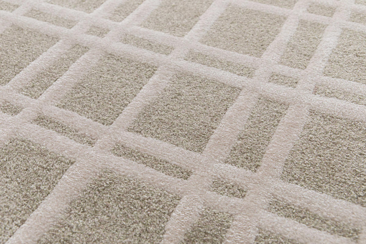 WEBTEPPICH Grün Caledonia 160/230 cm - Beige/Grün, Naturmaterialien/Textil (160/230cm) - Atticgo