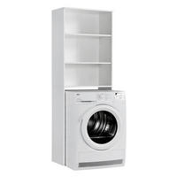 WASCHMASCHINENSCHRANK Der Saubermann - Weiß, Holzwerkstoff (65/180/34cm) - Mokebo