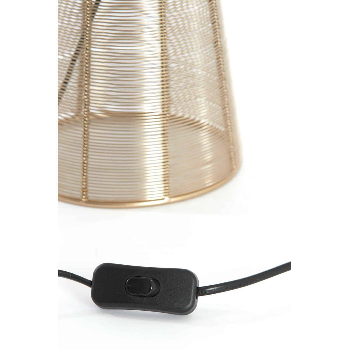 TISCHLAMPE ABOSO Gold 18/18/42 cm - Goldfarben, Metall (18/18/42cm) - Light & Living