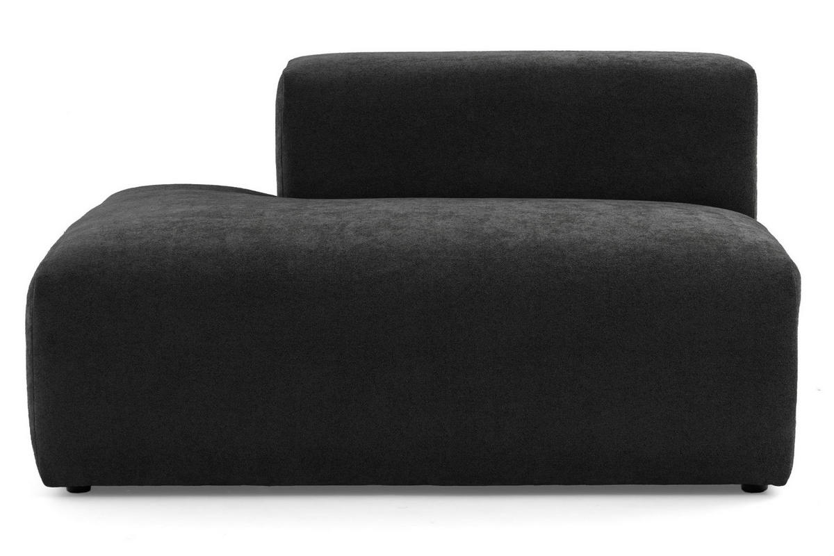 4-SITZER modulares Ecksofa HEAVEN SET 3 Links, Breite 270 cm Webstoff Schwarz - Schwarz, Holz/Kunststoff (245/270cm) - Muffo