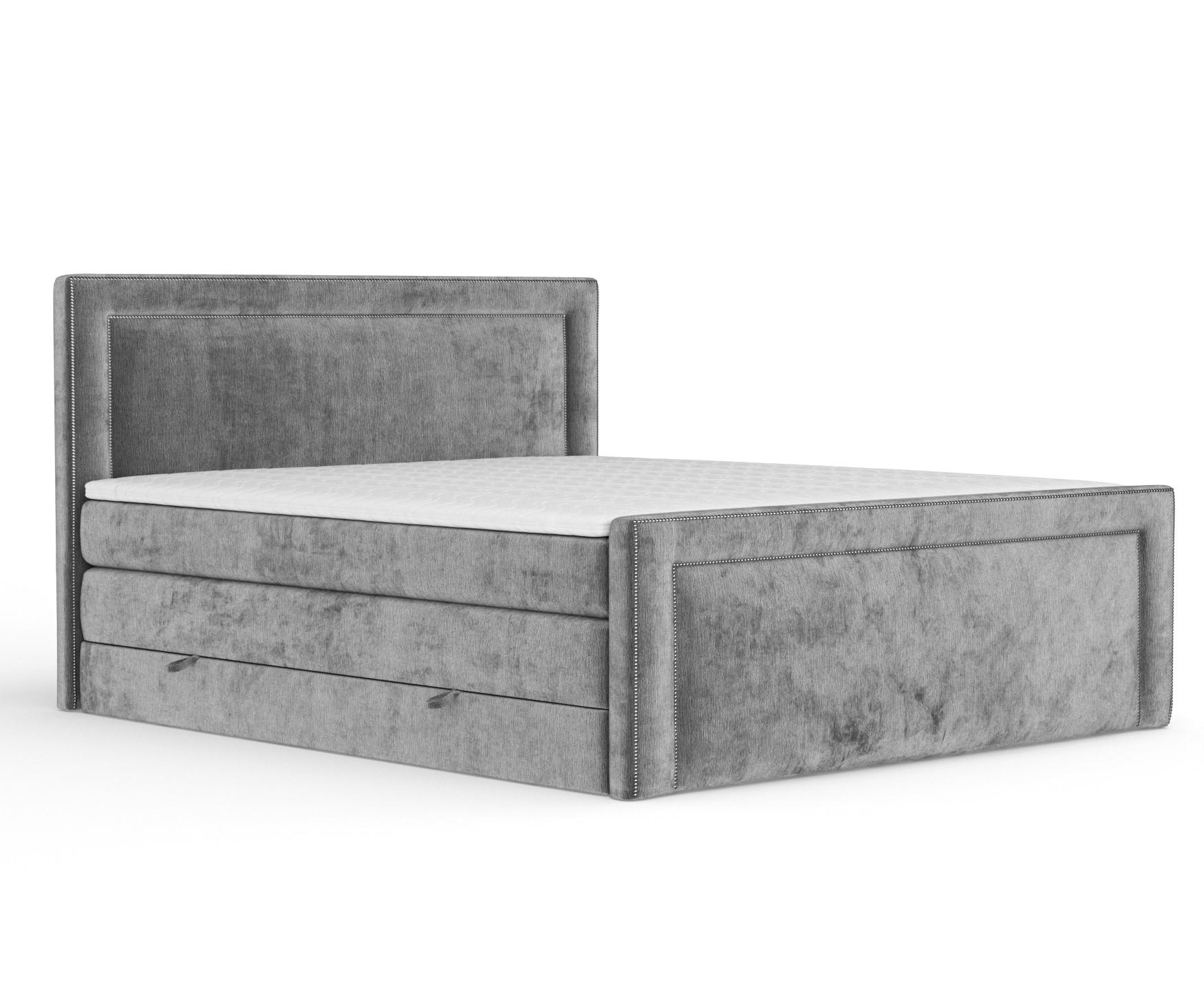 BOXSPRINGBETT Luxora Grau 160/200 cm - Schwarz/Grau, Holz/Holzwerkstoff (160/200cm) - Maison de Reve