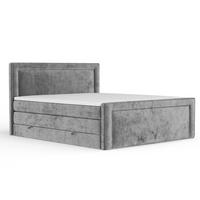 BOXSPRINGBETT Luxora Grau 160/200 cm - Schwarz/Grau, Holz/Holzwerkstoff (160/200cm) - Maison de Reve
