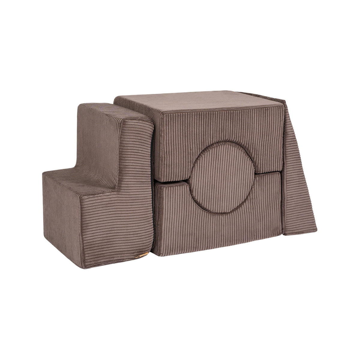 SCHAUMSTOFF-BAUSTEINE für Kinder, Shape, Cord, Braun - Braun, Textil (45/30/169cm) - MeowBaby