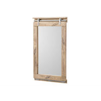 SPIEGEL Mango 65x6x110 whitewash lackiert RAILWAY #383 - Beige, Holz (65/110/6cm) - Massivmoebel24
