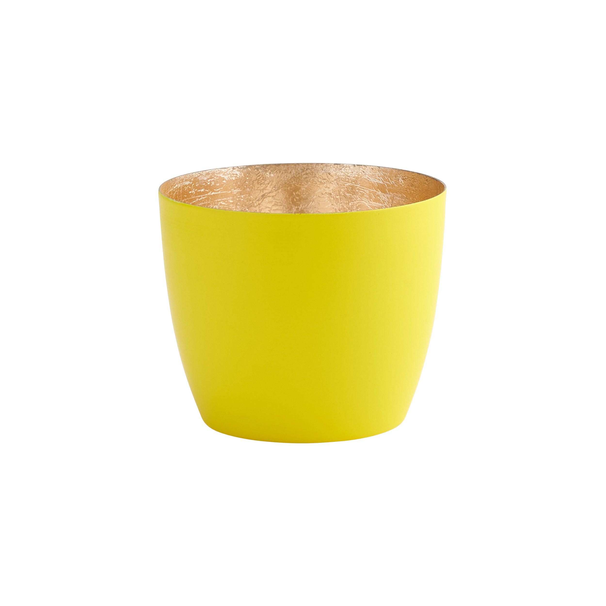 TEELICHTHALTER Madras M, Eisen, Gelb, 8.5 cm - Gelb, Metall (9cm) - Gift Company