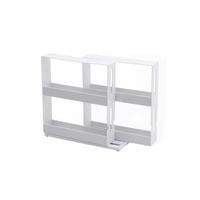 GEWÜRZREGALE Ausziehbare und drehbare mit Schienen aus weißem Kunststoff 26,5 x 13,2 x 26,1 cm - Weiß, Kunststoff (26.5/26.1/13.2cm) - Livingandhome