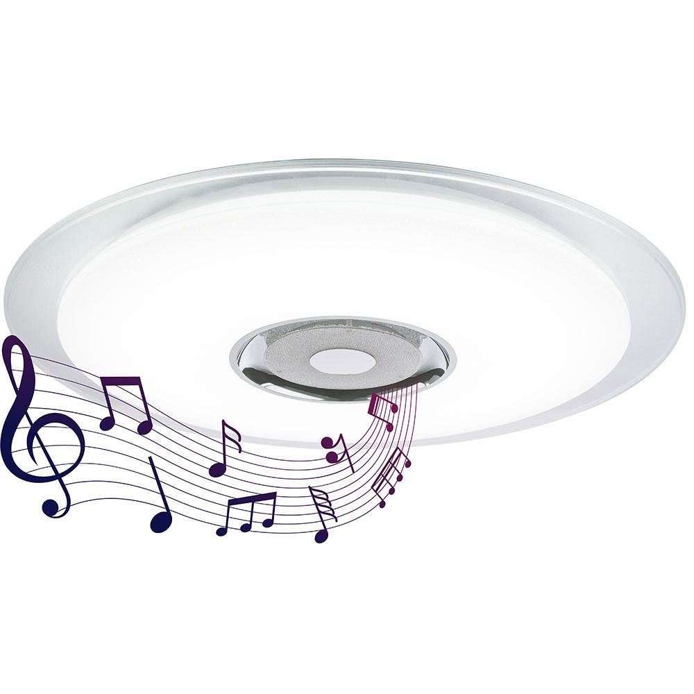 LED DECKENLEUCHTE Tune Silber Metall Acryl - Silberfarben, Metall (60/60/6.1cm) - Globo Lighting