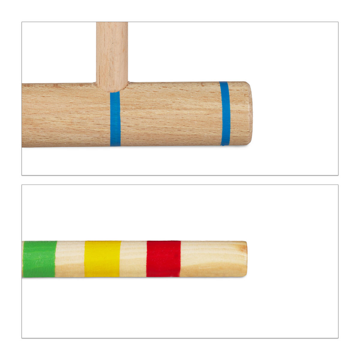 KROCKET-SPIEL - Multicolor, Holz/Textil (13/3cm) - Relaxdays