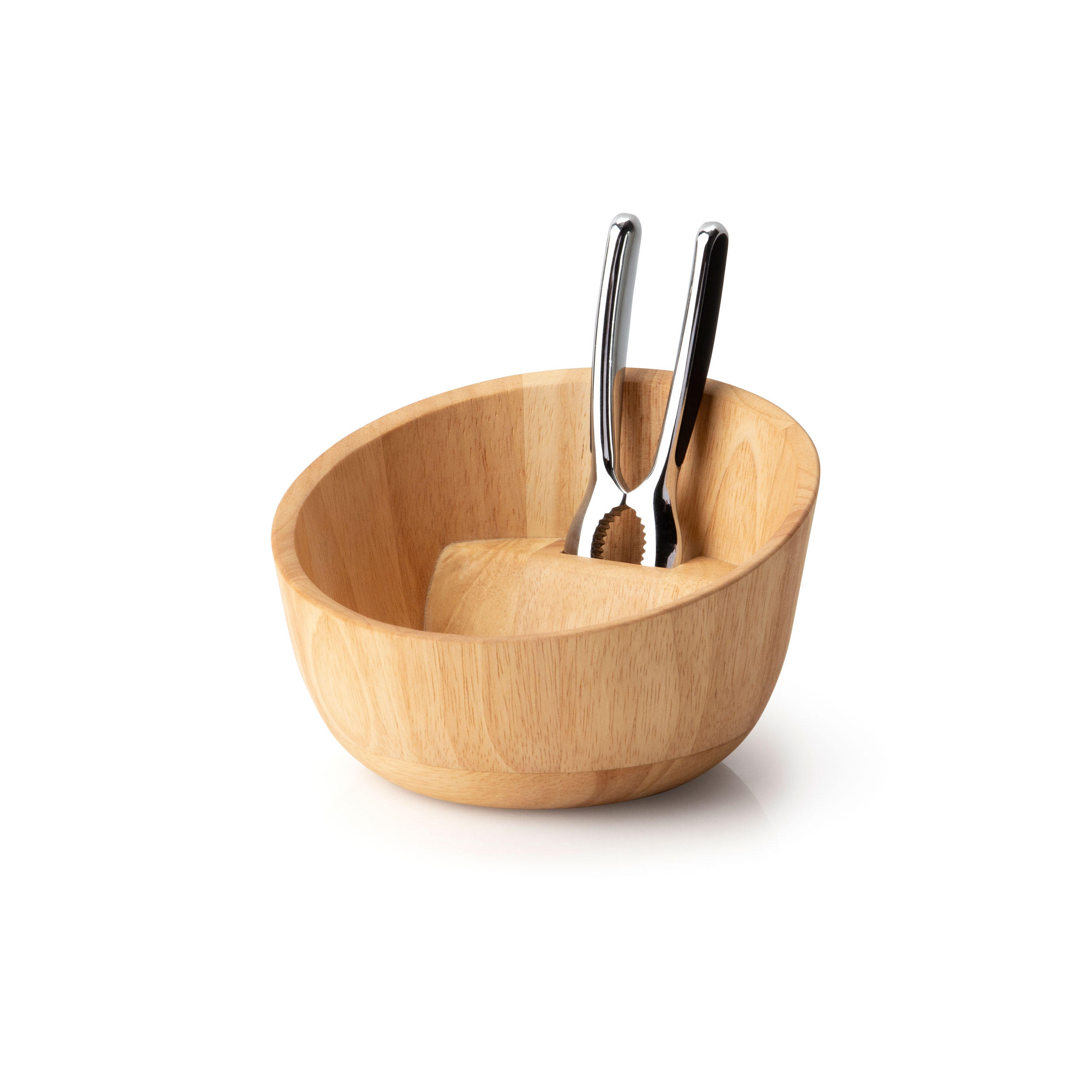 NUSSSCHALE mit Qualitätsknacker, Gummibaumholz, 19.5 x 19 x 12.5 cm - Braun, Holz (19/12.5/19.5cm) - Continenta