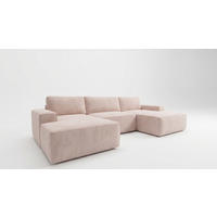 ECKSOFA EINAR 362 cm x 170 cm – Stoff: VELUTTO Beige 2 Farbe: Beige - Beige, Textil (362/170cm) - A&J MöbelLand