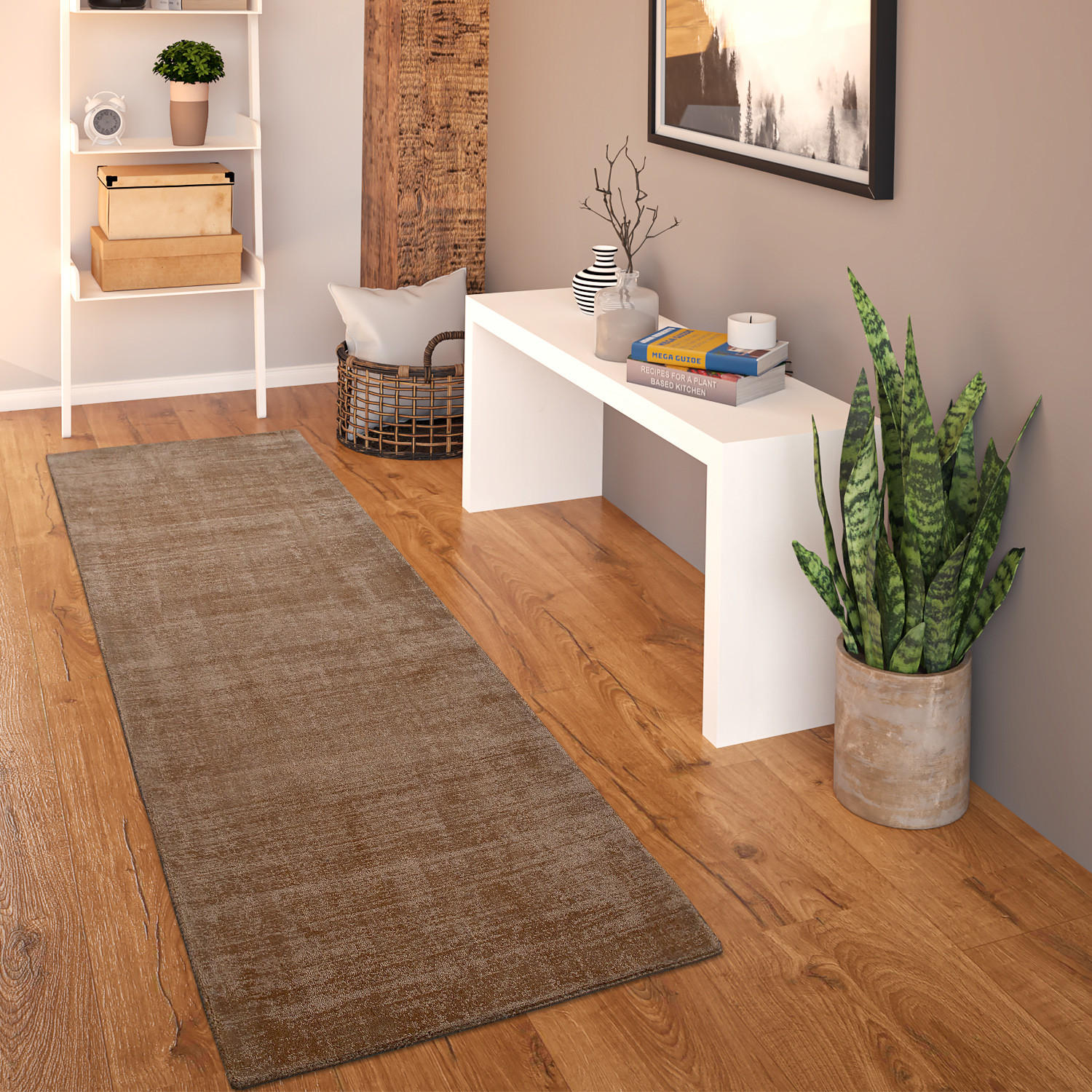 HOCHFLORTEPPICH 80/250 cm Randers 578 - Beige, Textil (80/250cm) - Paco Home