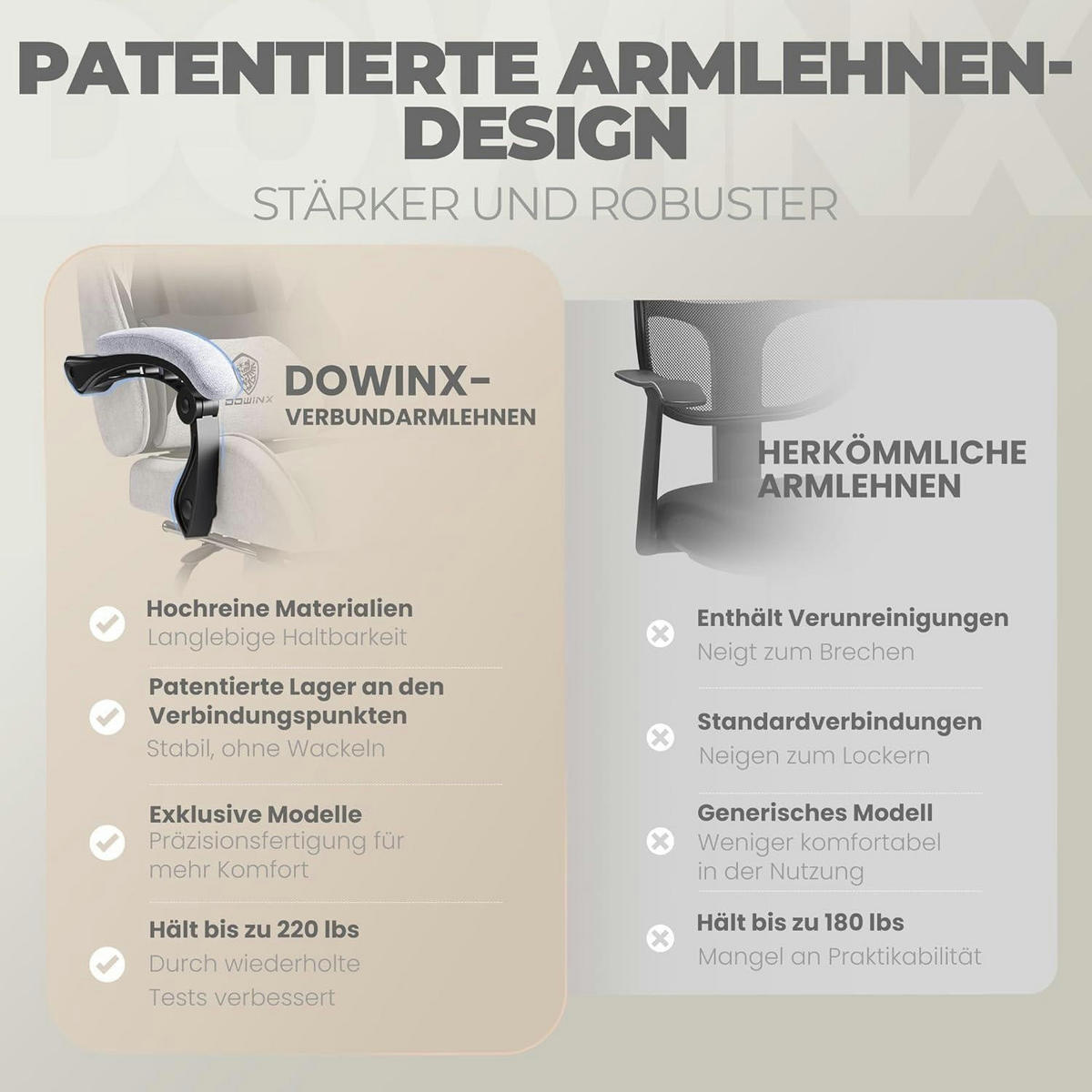 GAMING Stuhl mit Fußstütze Stoff Schwarz Grau Gestreift - Grau, Textil (40/40/40cm)