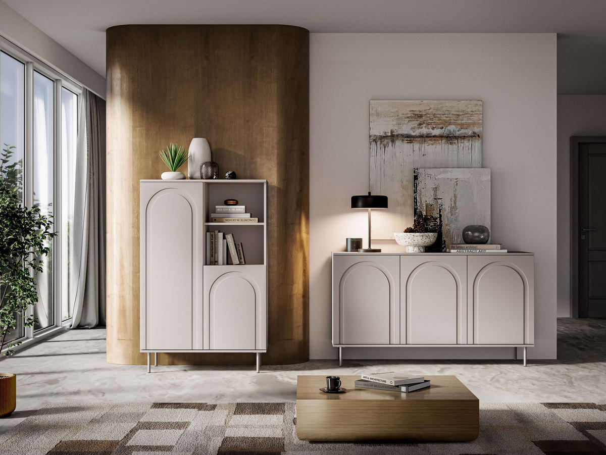 KOMMODE – 90 cm – Orvella – Kaschmir - Kaschmir, Holzwerkstoff (90/138/40cm) - hi-markt