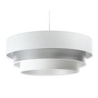 HÄNGELEUCHTE Silber 60/20 cm - Weiß, Kunststoff (60/1/20cm) - ONZENO