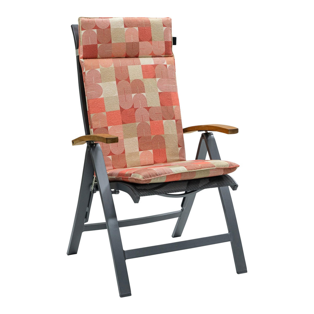 GARTENSTUHLKISSEN Jacky 120/50 cm 4er-Set - Rot, Textil (50/8/120cm) - Madison
