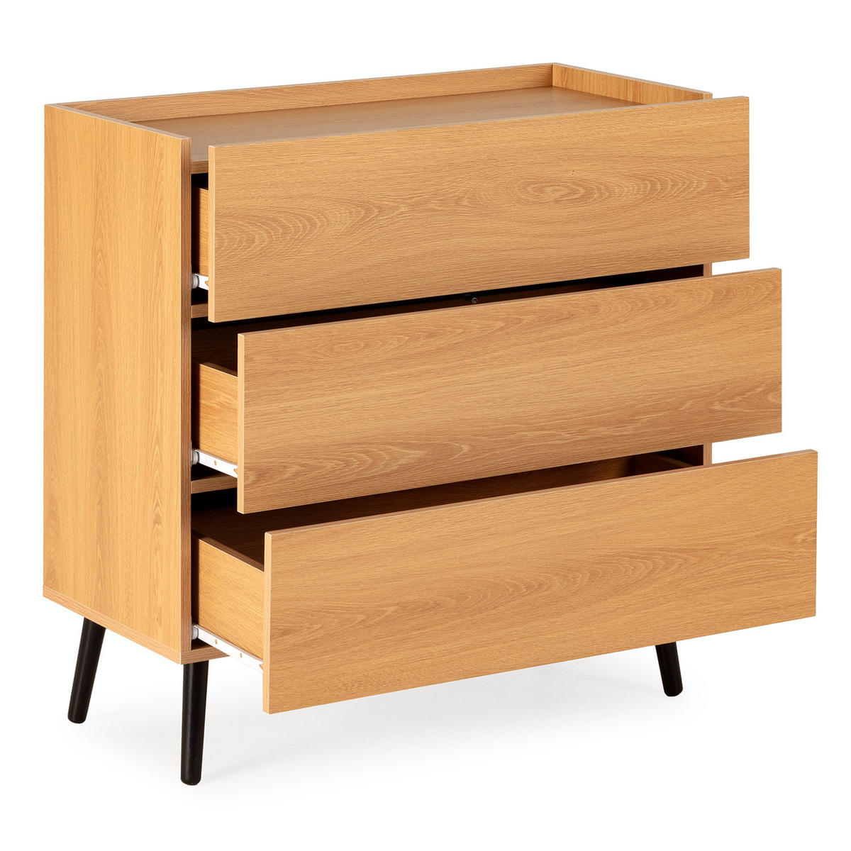 KOMMODE 80/80/40 Siren Eichenfarbe - Honigeiche, Holzwerkstoff (80/80/40cm) - VS Venta-stock