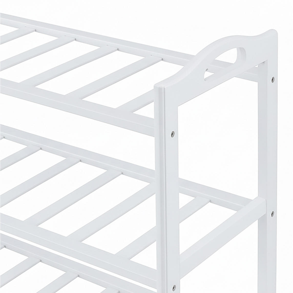 SCHUHREGAL - Weiß, Holz (70/48/25cm) - Relaxdays