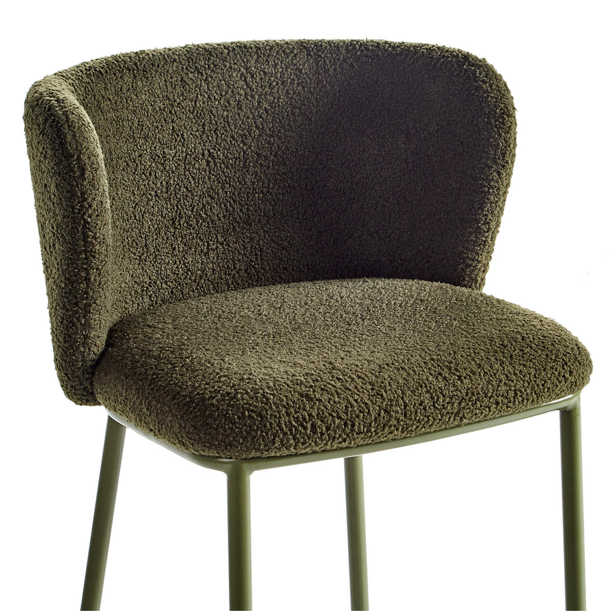 BARSTUHL 2er-Set Grün Mina II - Grün, Textil (52/98/46cm) - Beliani