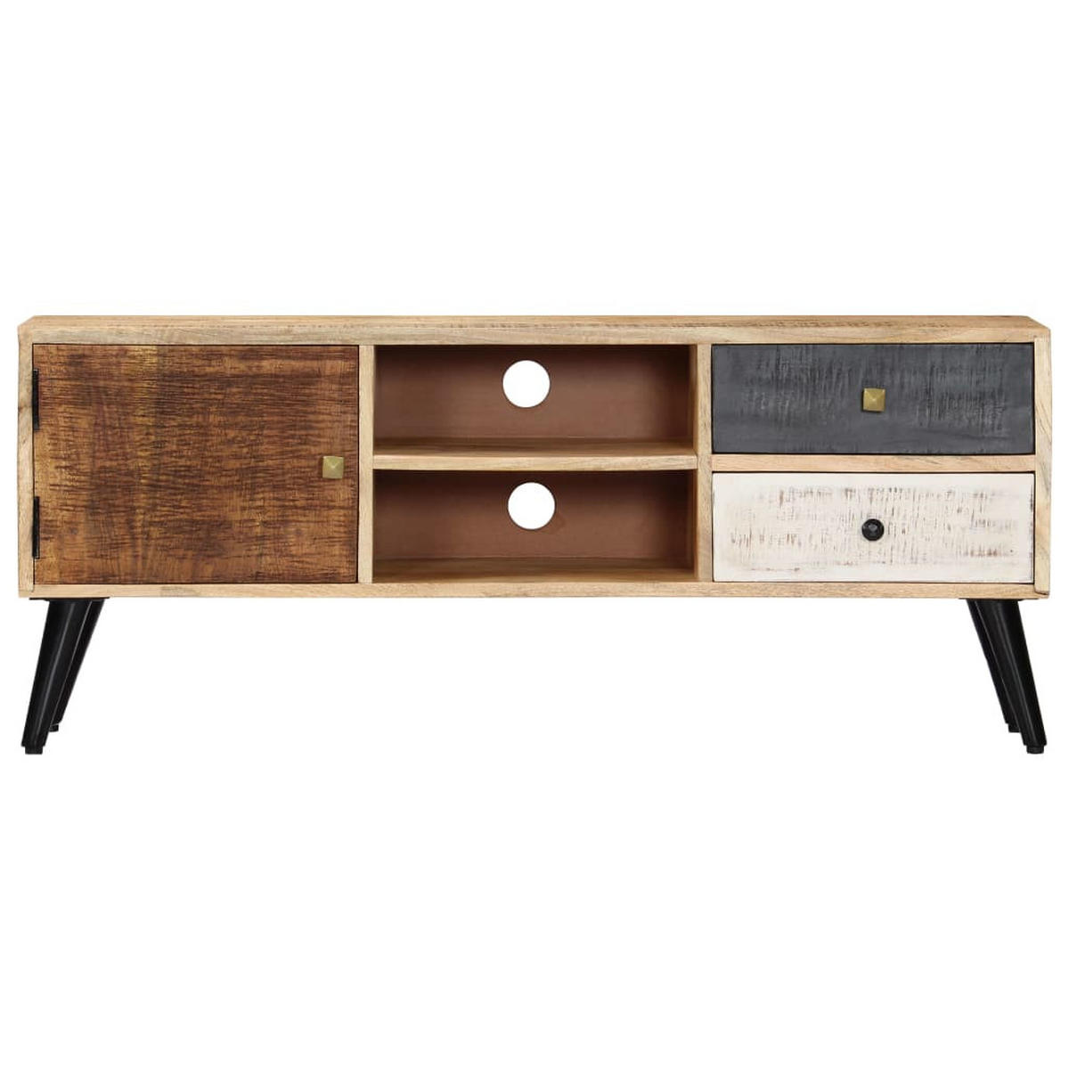 TV-SCHRANK 115/30/47 Cm Mango-Massivholz - Braun, Holz (115/47/30cm) - vidaXL