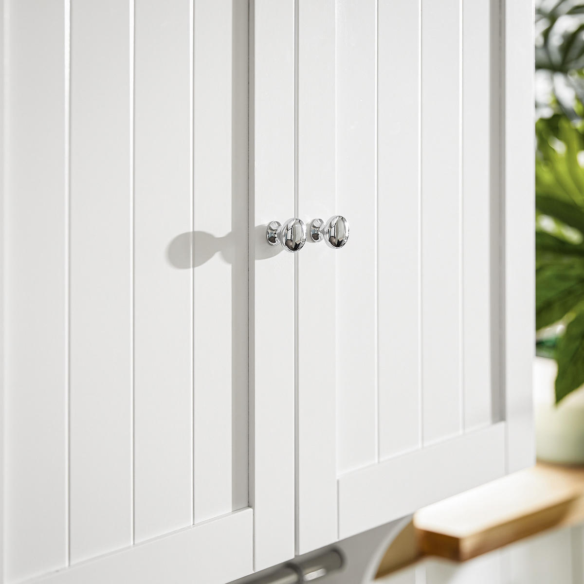HÄNGESCHRANK Weiß - Weiß, Holzwerkstoff/Metall (60/60/30cm) - SoBuy