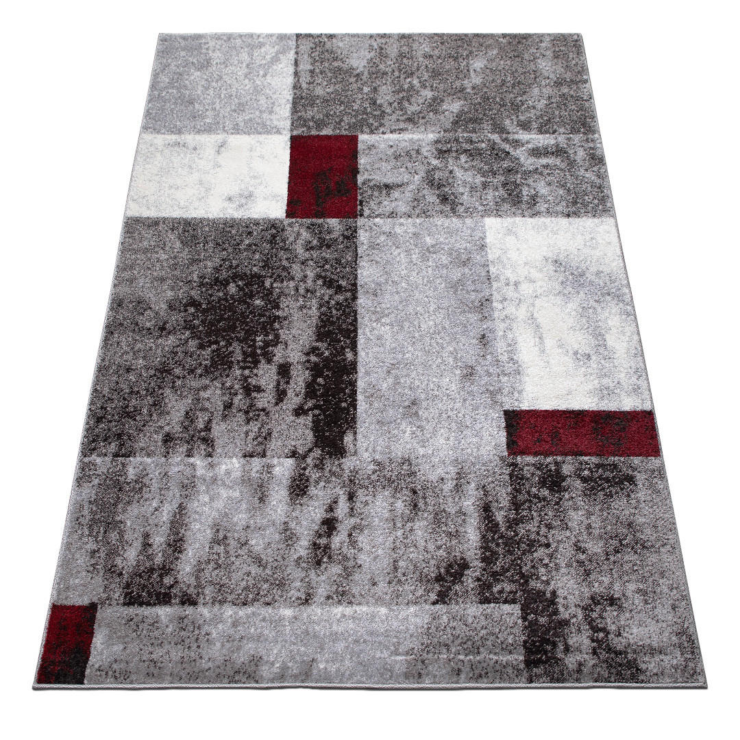 TEPPICH Phönix abstraktes Design rot 160 x 230 cm - Rot, Kunststoff/Textil (160/230cm)
