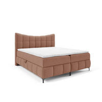 BOXBETT Charles Premi.. In Aragon - Rotbraun, Holzwerkstoff/Textil (120/200cm) - Fun Möbel