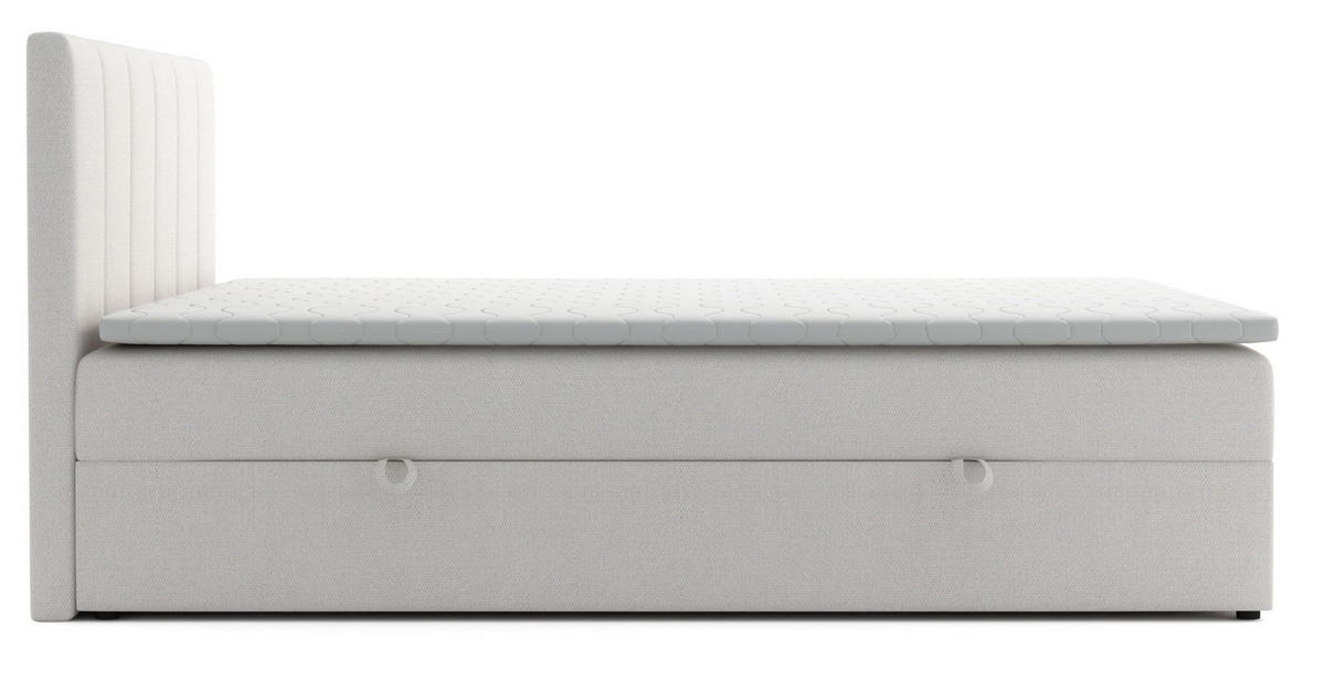 BOXBETT LISA mit Bettkästen H2/H3 Matratze 180 x 200 cm - Beige, Holzwerkstoff (180/200cm) - VENASI MÖBEL