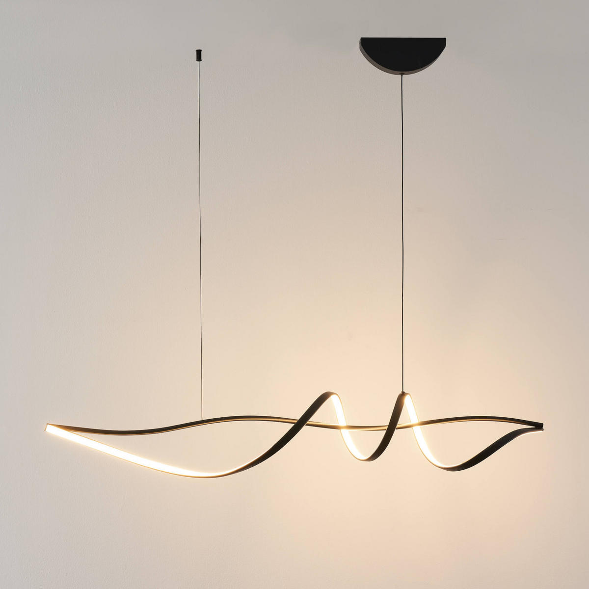 HÄNGELEUCHTE Lybella, Schwarz, 120cm - Schwarz, Metall (120/120/22cm) - KOSILUM