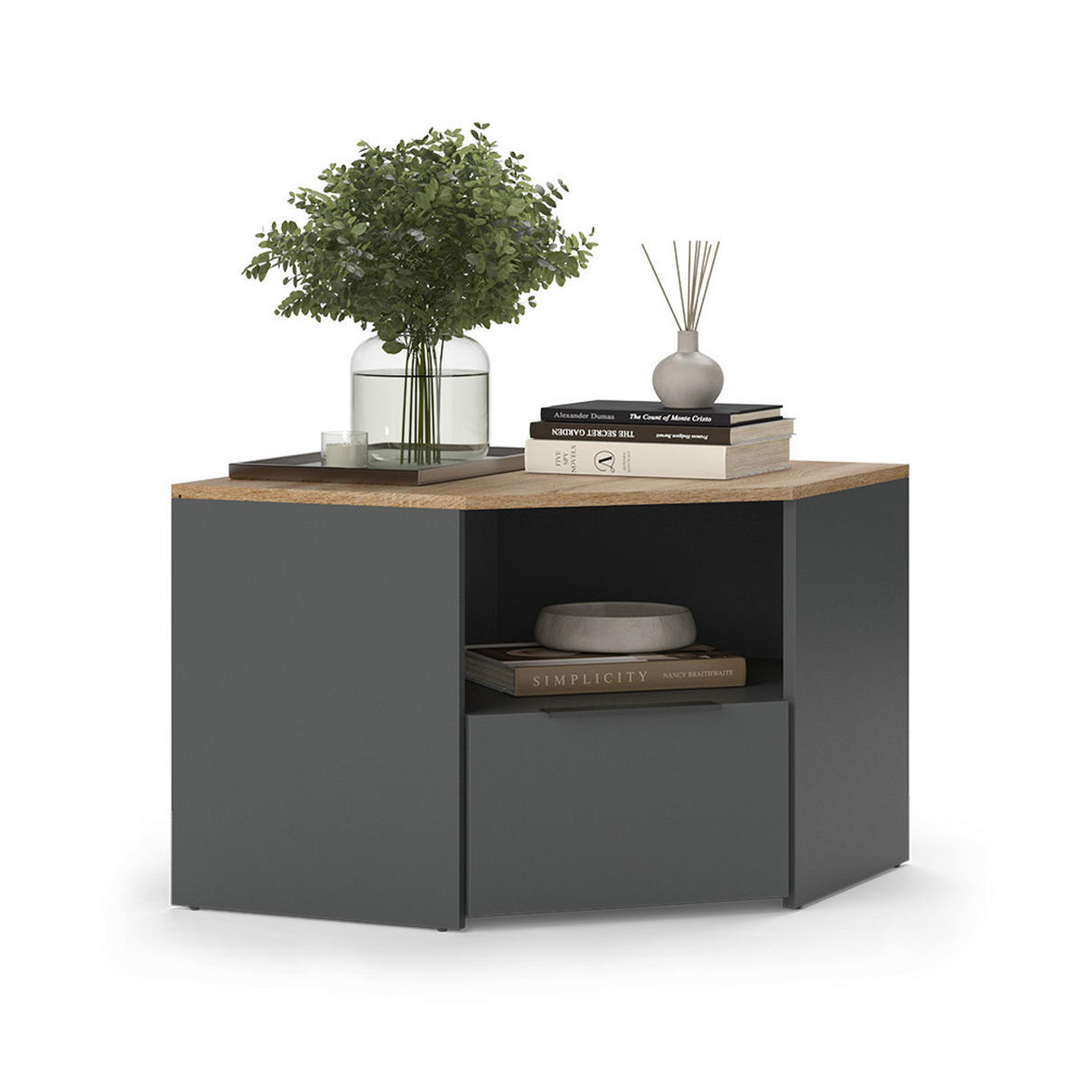 SPODNÁ DOSKA Wido antracitová - antracitová, kompozitné drevo (68/50/68cm) - Vicco