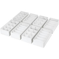 SCHUBLADEN Organizer 8er Set 30 x 15 x 9 cm Weiß - Weiß, Textil (15/9/30cm)