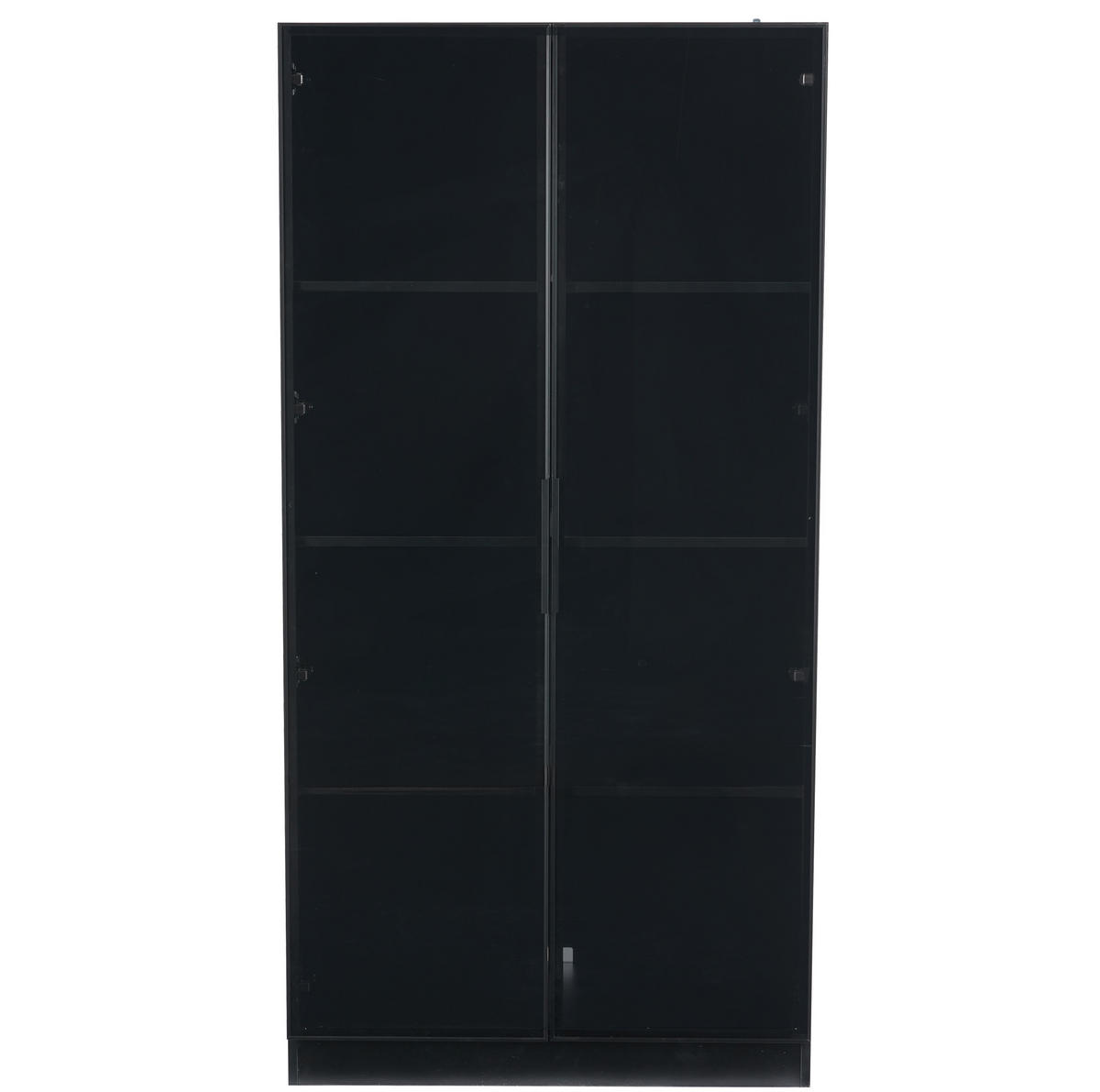 GLASVITRINE aus Spanplatte 80x40x160 cm Schwarz mit App-gesteuerter LED-Beleuchtung - Schwarz, Holzwerkstoff (40/160/80cm) - IVMEU