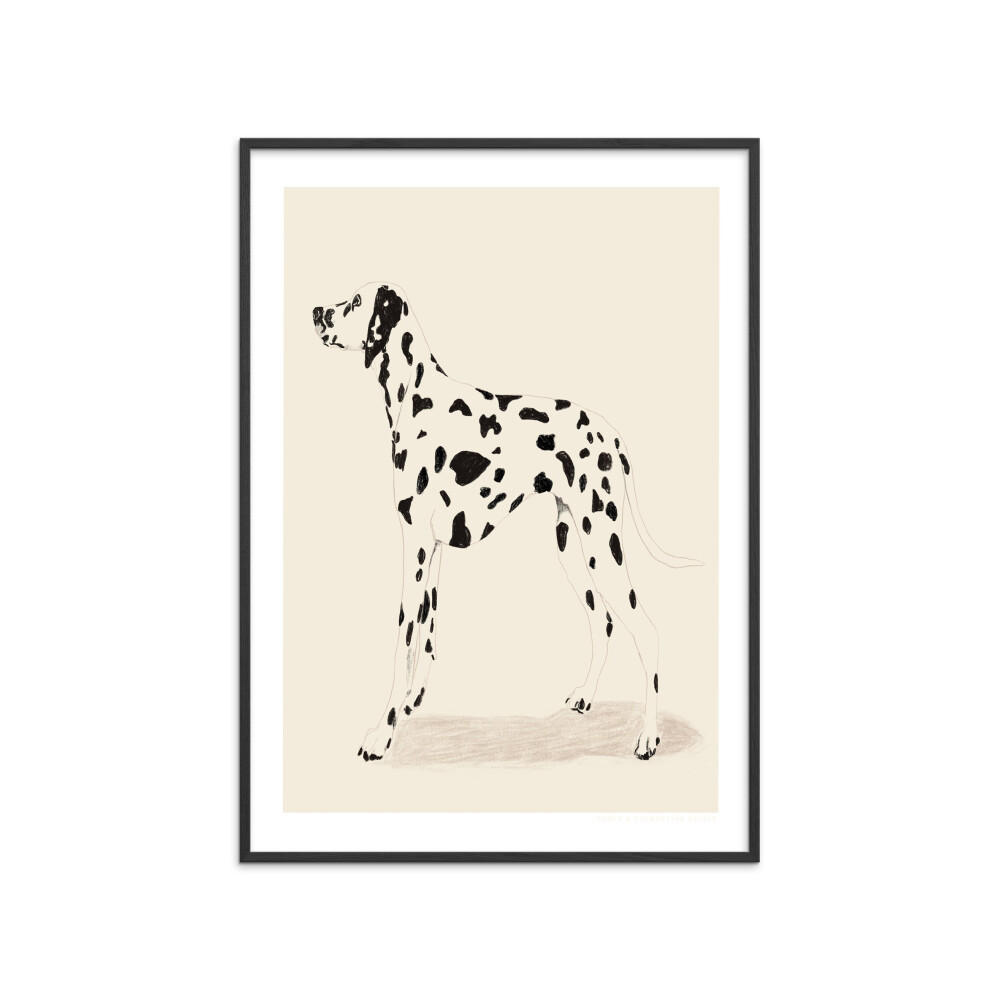 POSTER mit Rahmen Jenny Liz Rome - Dalmation - Schwarz/Naturfarben, Holz/Papier (50/70cm) - Poster&Frame