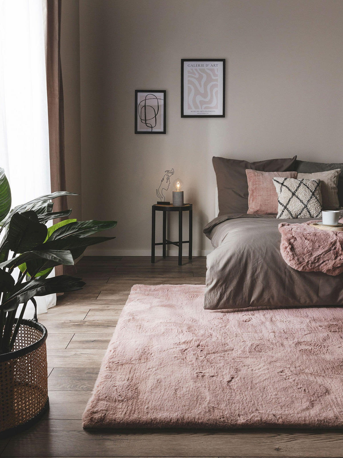 KUNSTFELL-TEPPICH Dave Rosa 200x300 cm - Rosa, Textil (200/300cm) - benuta Nest