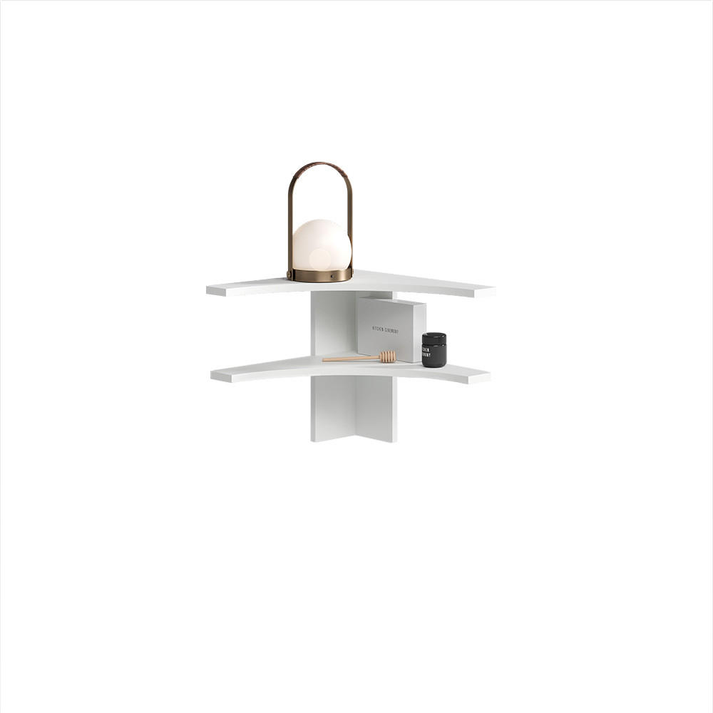 Livinity® Eckregal Weiß 43.5x37x43.5 cm