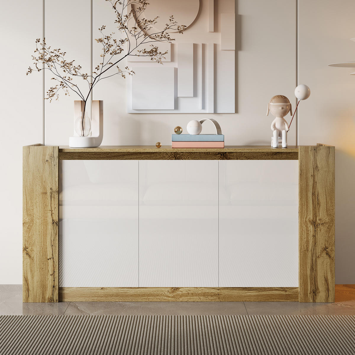 SIDEBOARD Holzoptik 150/40/70 cm - Hellbraun, Holzwerkstoff (40/70.5/150cm) - Urban Meuble