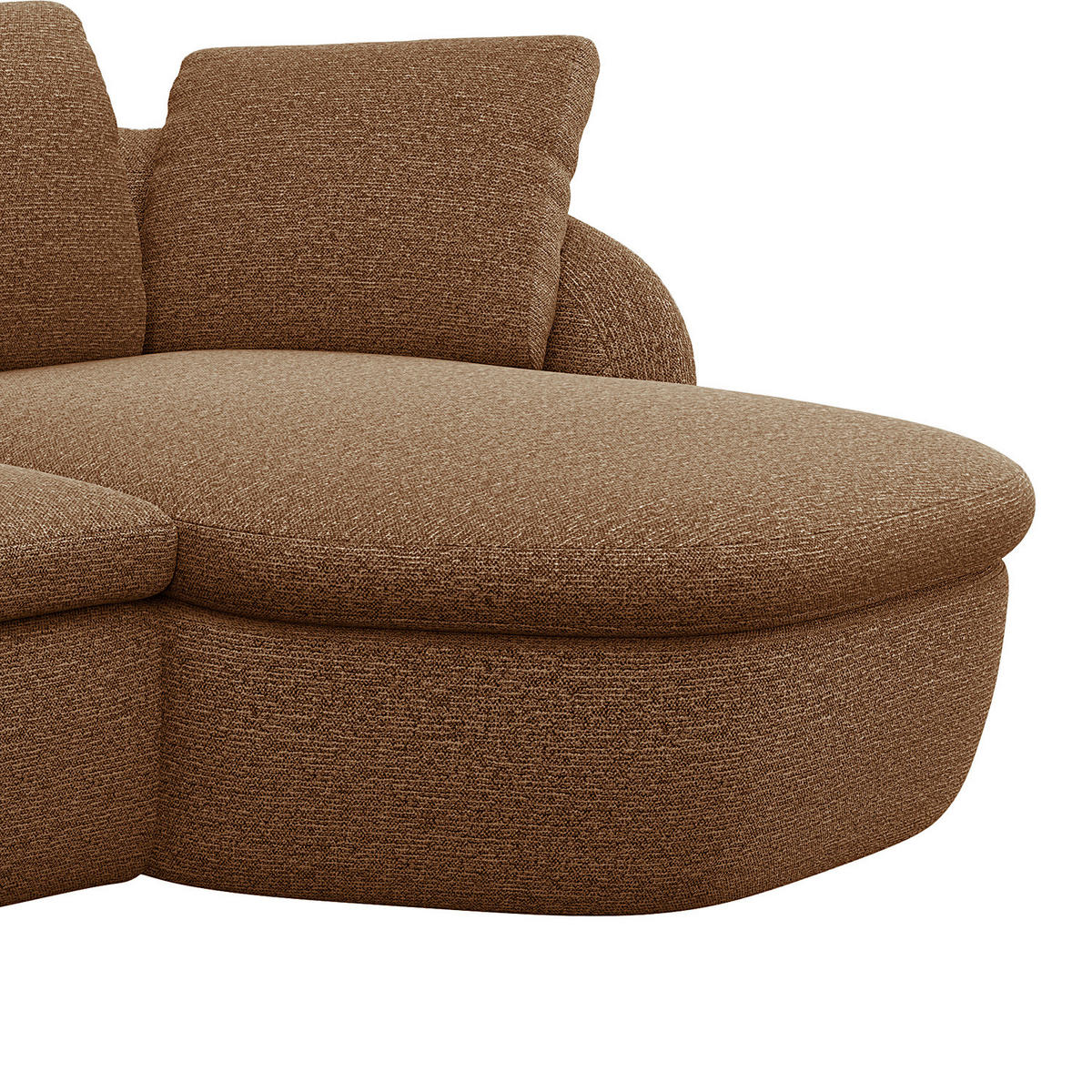 ECKSOFA mit Longchair - Beige/Schwarz, Kunststoff/Textil (276/146cm) - home24