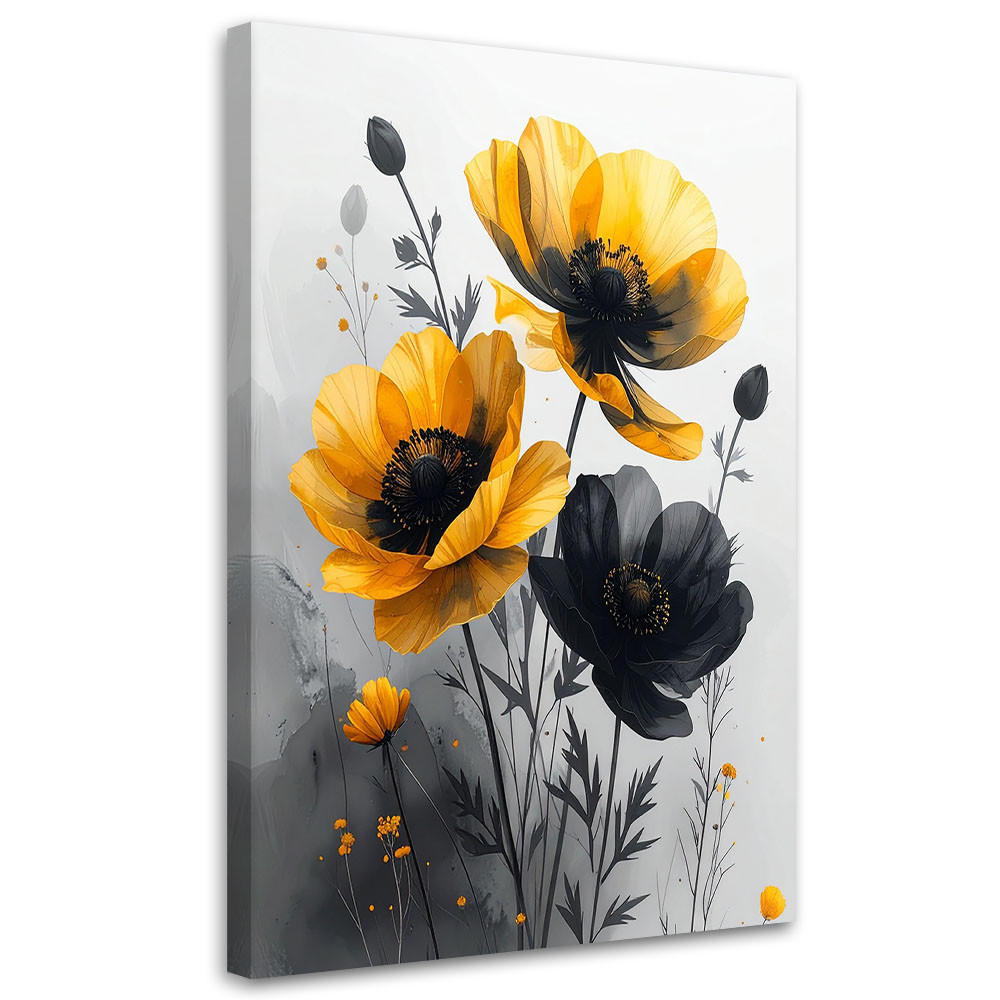 Feeby Leinwandbild, Gelb 80x120 cm