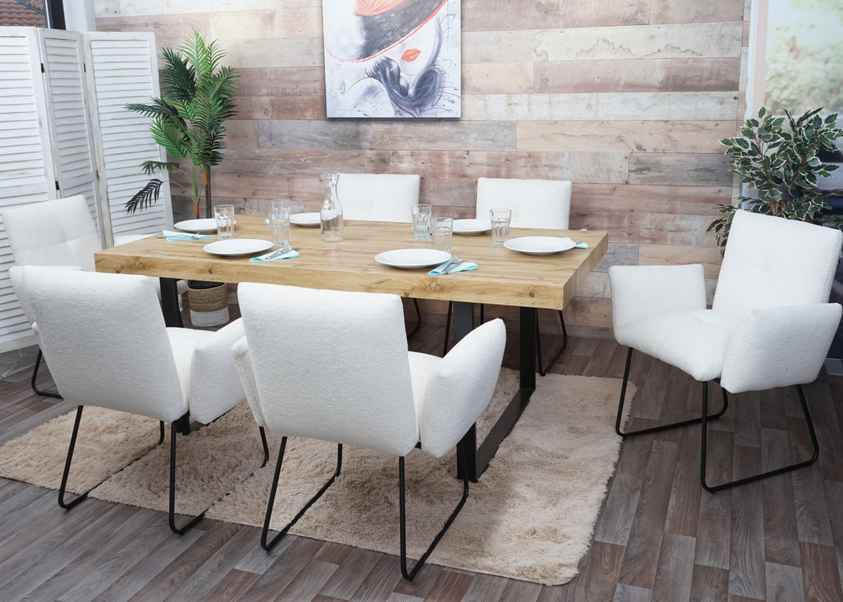 ESSZIMMERSTUHL Weiß 2er-Set - Weiß, Textil (79/87/52cm) - MCW