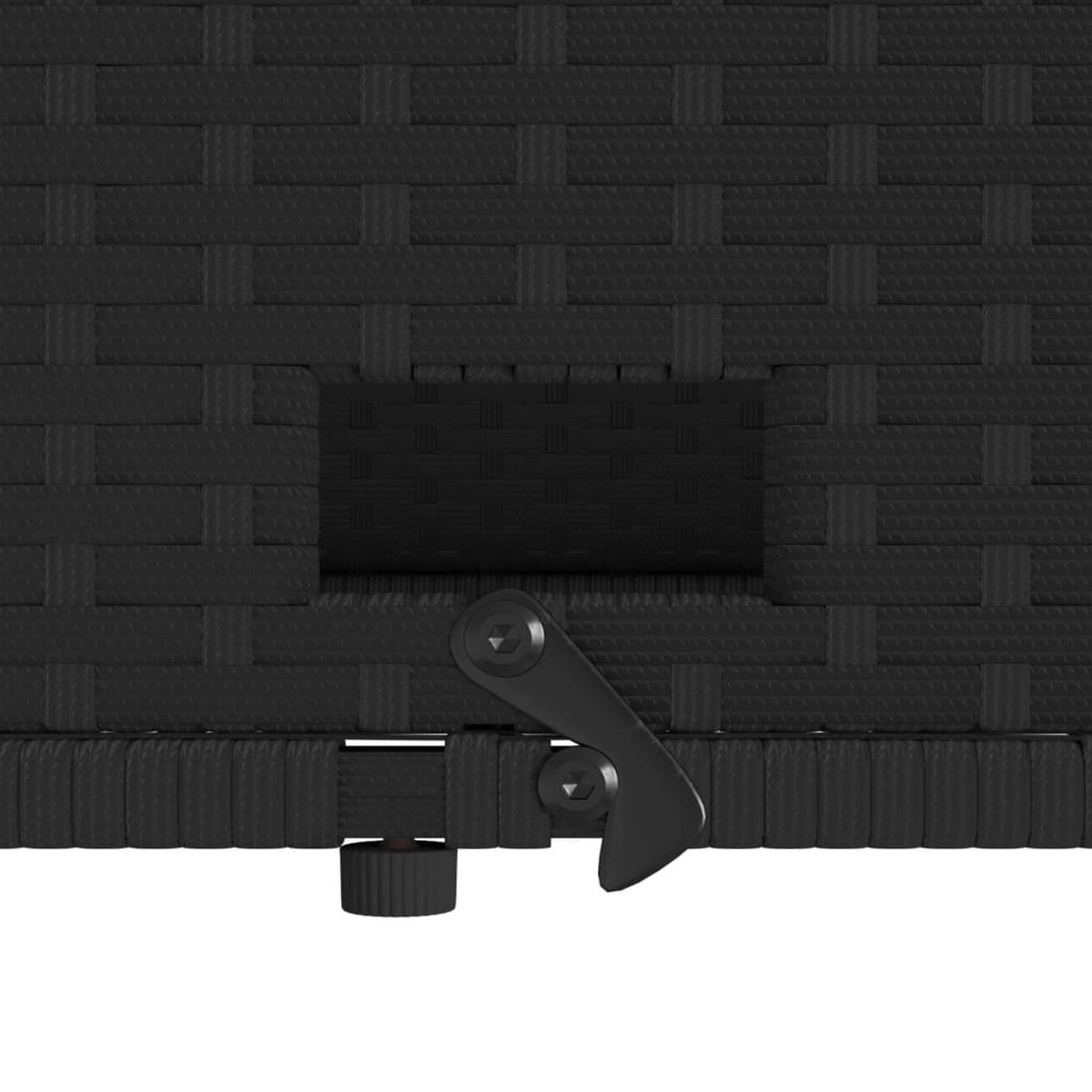 LOUNGESOFA mit Fußhocker und verstellbarer Rückenlehne, 2-Sitzer, 115/75/91 cm, Schwarz - Schwarz, Kunststoff (75/91/115cm) - vidaXL