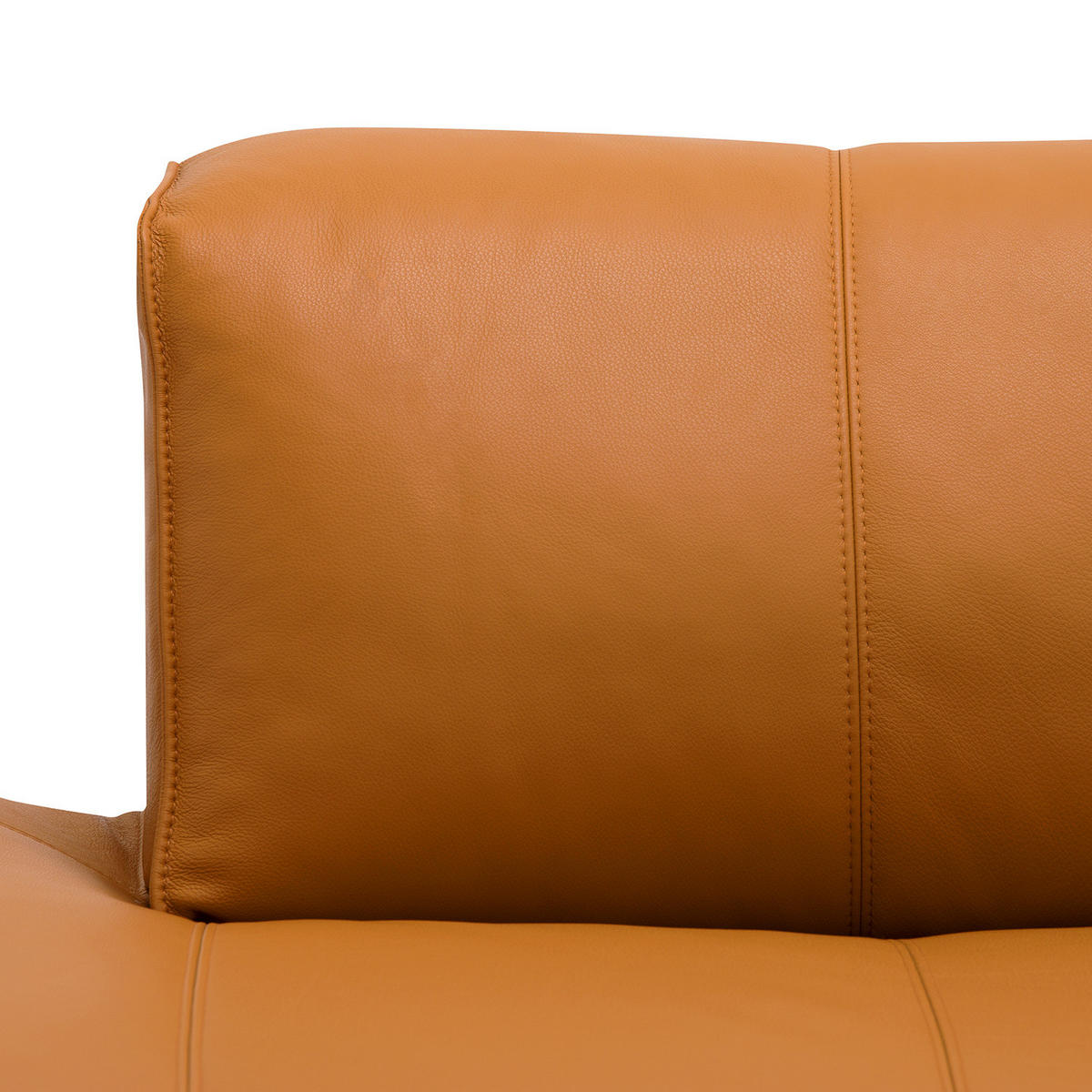 3-SITZER ECKSOFA mit Recamiere - Cognac/Schwarz, Leder/Kunststoff (295/231cm) - home24