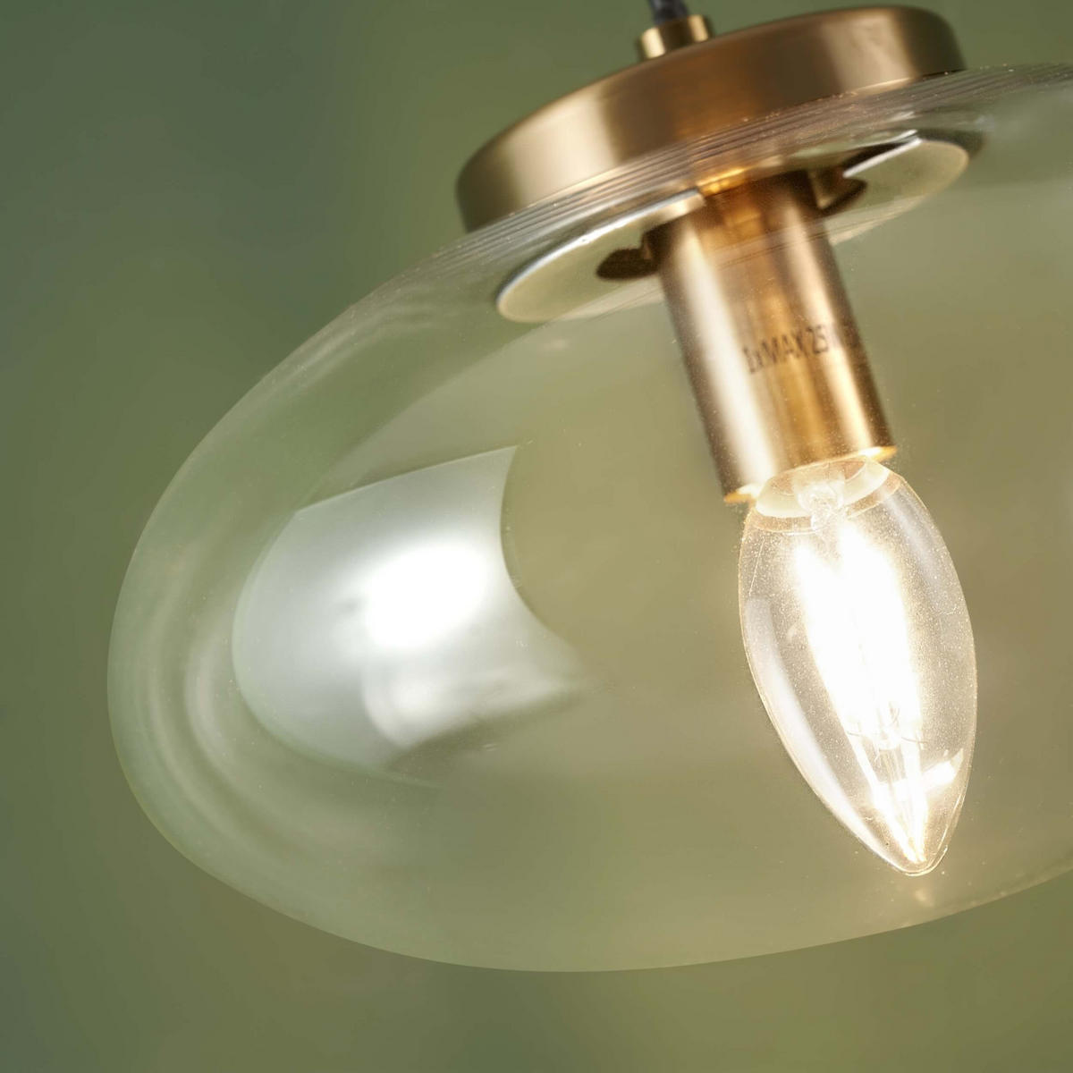 WANDLEUCHTE Milenzo, Transparent und goldfarben, 32cm - Transparent, Glas (25/32/28cm) - KOSILUM