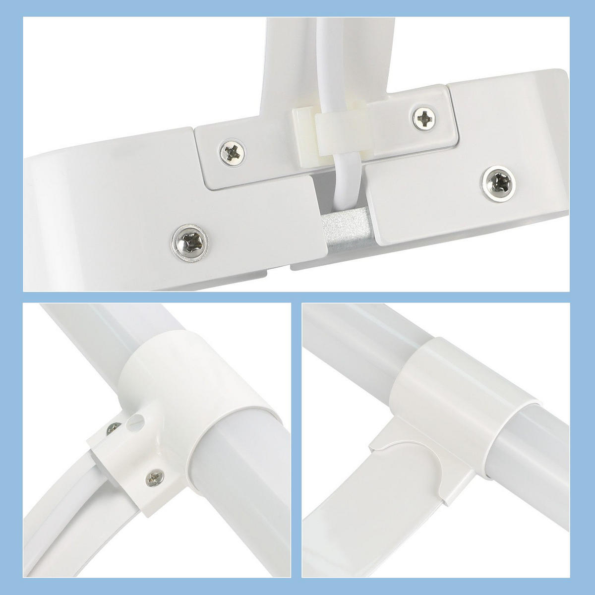 SPIEGELLEUCHTE Halle 60/9.6/16.8 cm - Weiß, Metall (60/9.6/16.8cm) - Nettlife