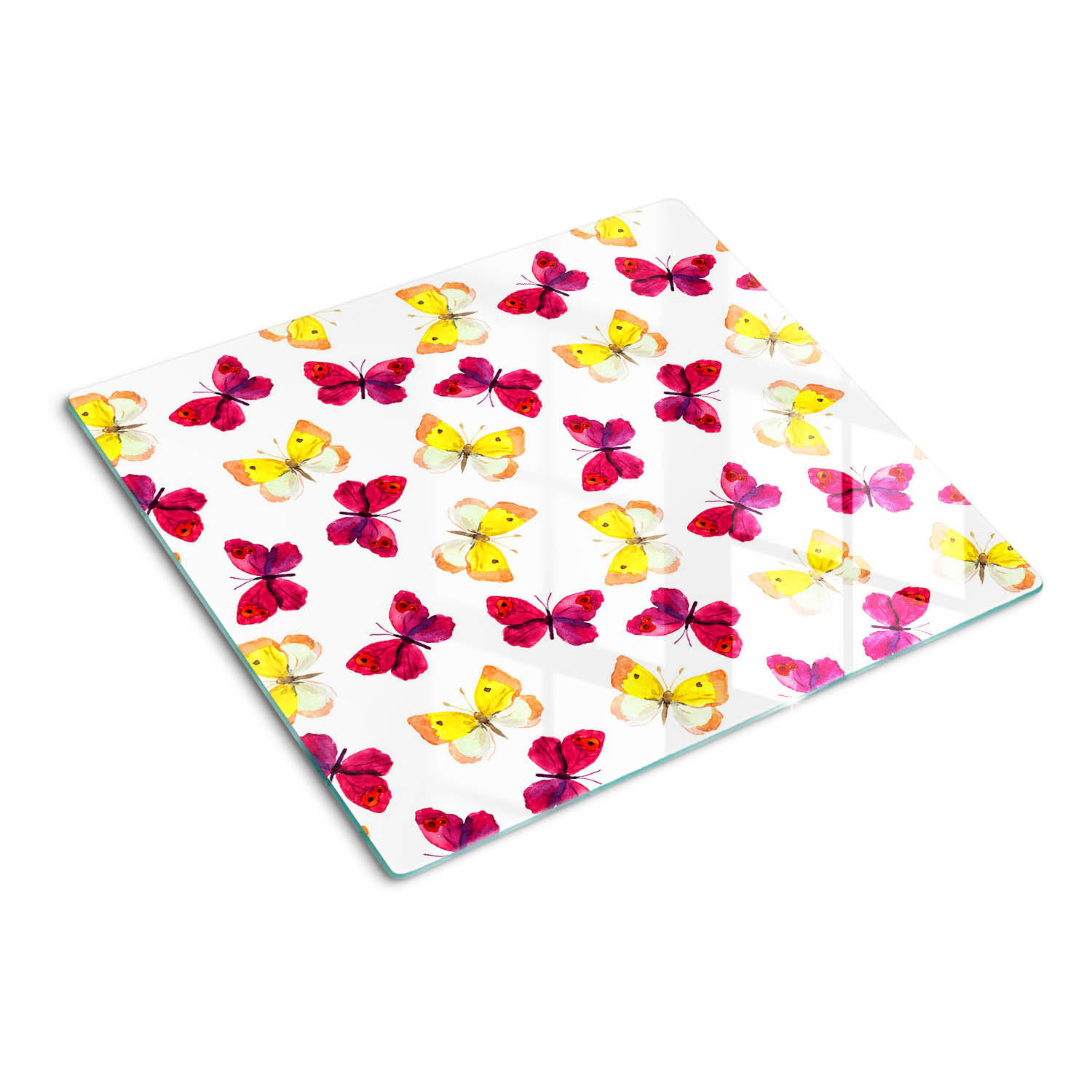 Tulup Glasplatte Orange, Braun 60x0.4x52 cm