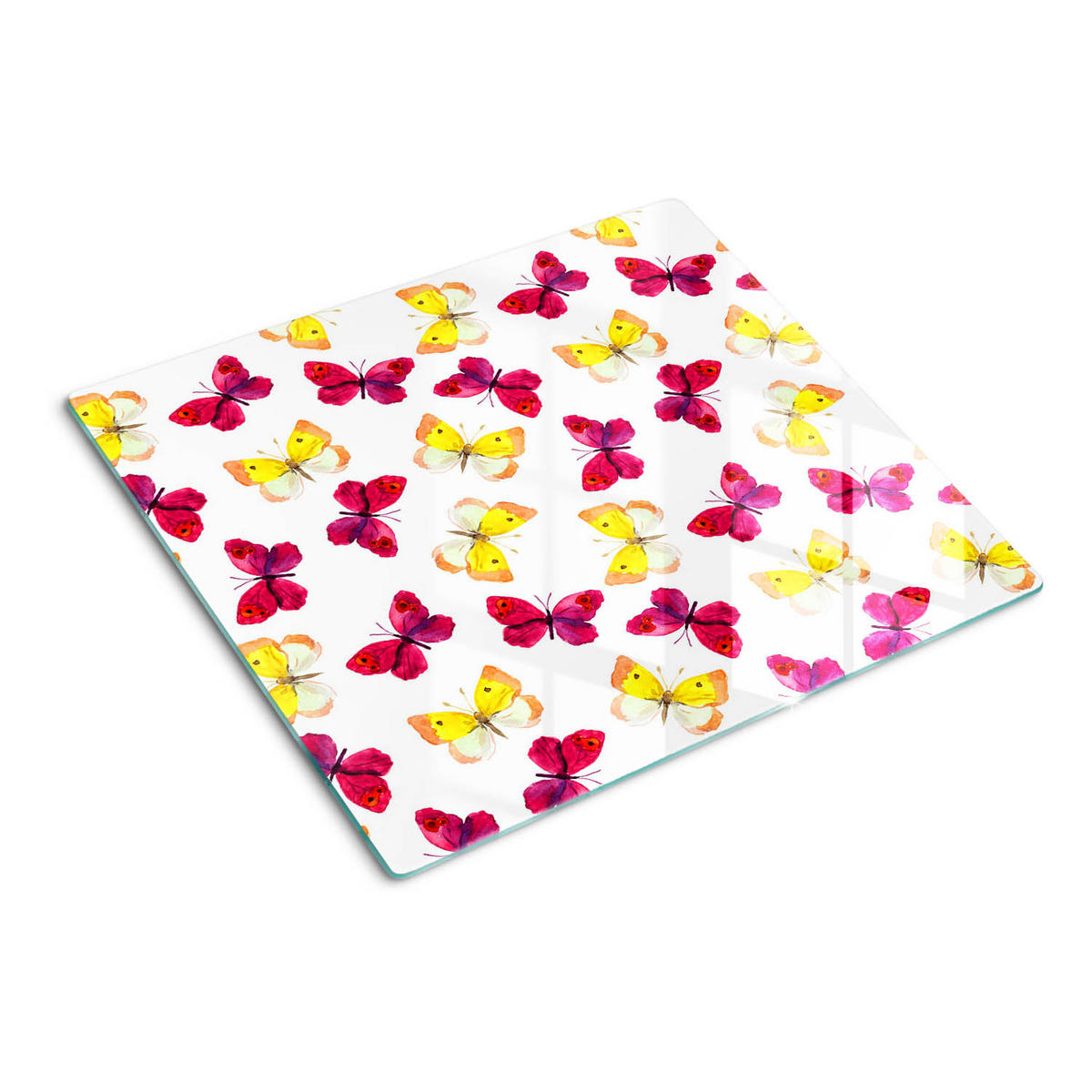 GLASPLATTE 60x52 cm Schmetterlingsblume - Orange/Braun, Glas (60/0.4/52cm) - TULUP