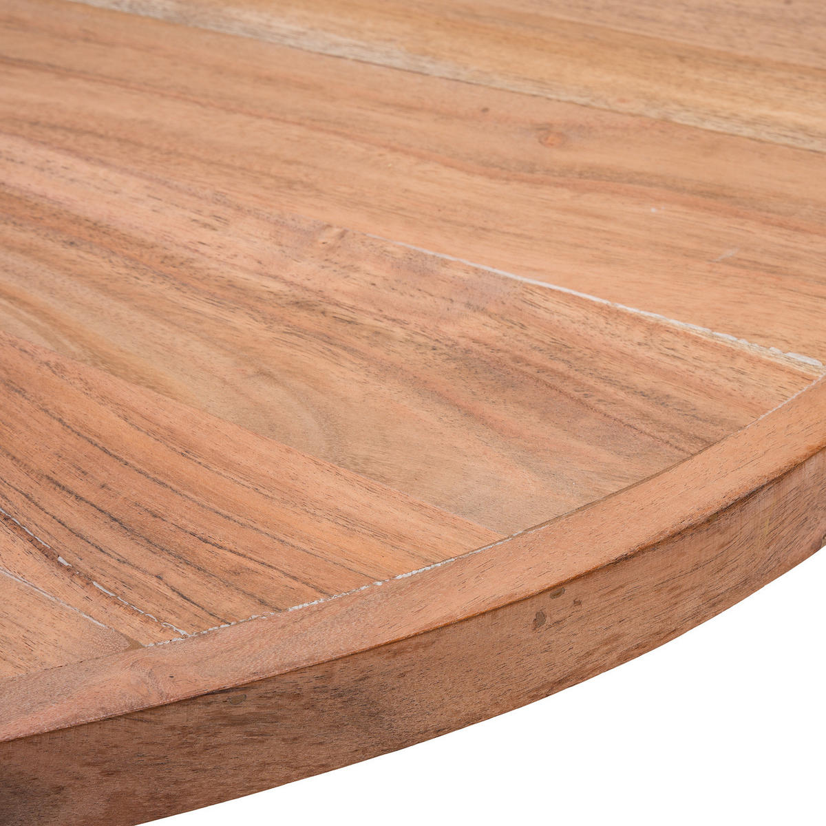 ESSTISCH mit Massivholzplatte - Akazie massiv / Eisen - Akazie Braun / Schwarz - Akaziefarben, Holz/Metall (90/160/76cm) - home24